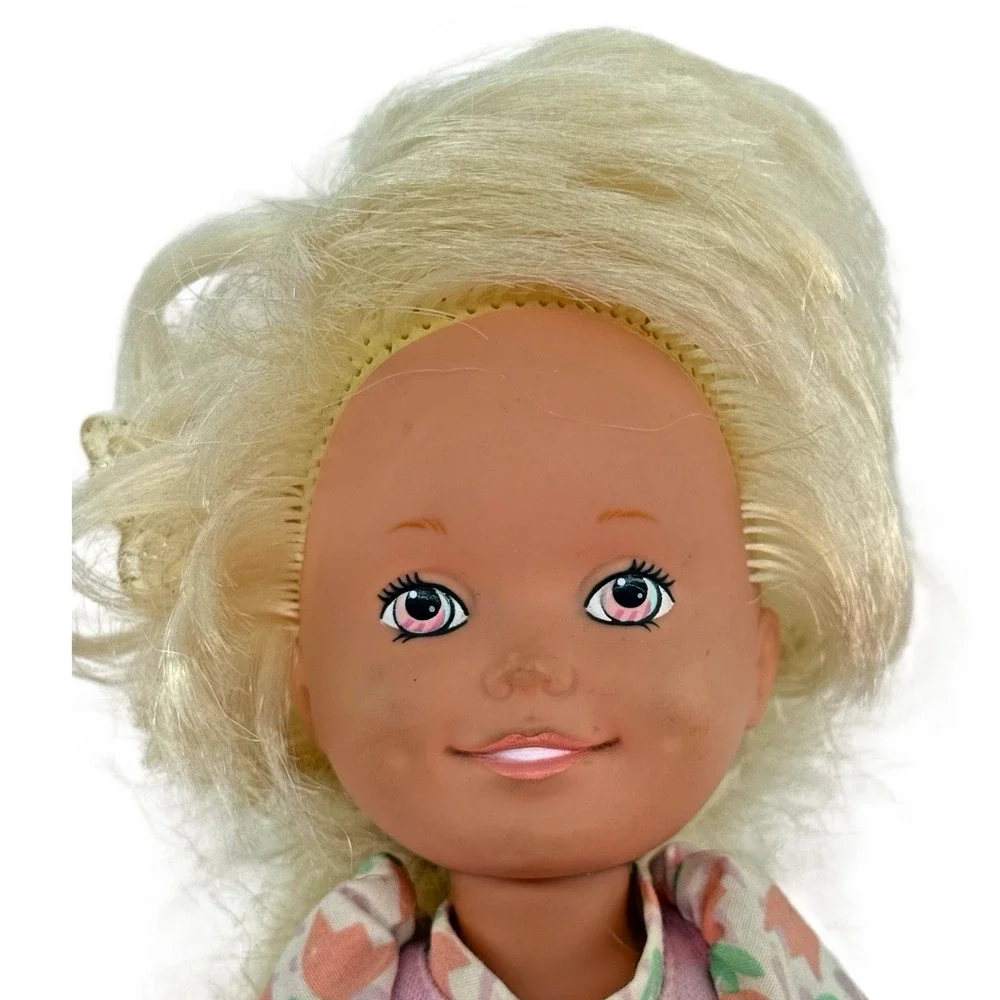 VTG 1987 Playskool Dolly Surprise Molly‎ Grows Blonde Hair WORKING Read